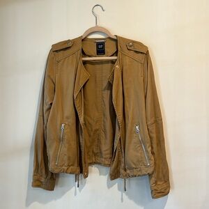 Gap tan moto jacket
